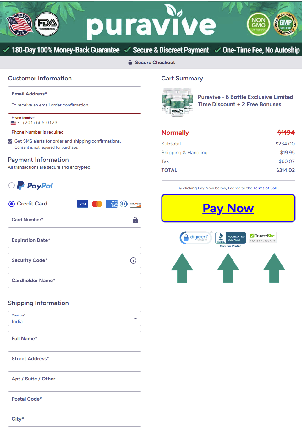 Puravive-secure-checkout-page